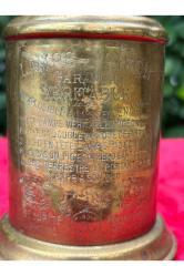 Fransız pirinç antika gaz lambası 26 cm boyunda