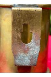 Fransız pirinç antika gaz lambası 26 cm boyunda