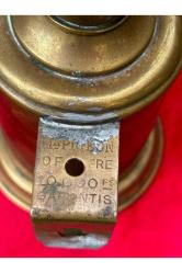 Fransız pirinç antika gaz lambası 26 cm boyunda