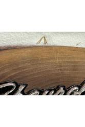 chevrolet araba yazısı ve ahşap kaideli anahtarlık - 36 cm x 17 cm ölçülerinde