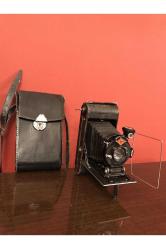agfa standard körüklü fotoğraf makinası deri kılıfında