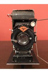 agfa standard körüklü fotoğraf makinası deri kılıfında