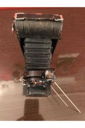 agfa standard körüklü fotoğraf makinası deri kılıfında