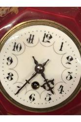 antika Fransız 1900 ler başı bronz detaylı porselen duvar saati Zincir hariç saatin ölçüler 38 x 26