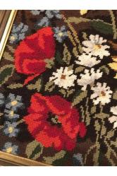 Ahşap çerçeveli Goblen tablo 55 cm 47 cm ölçülerinde