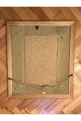 Ahşap çerçeveli Goblen tablo 55 cm 47 cm ölçülerinde