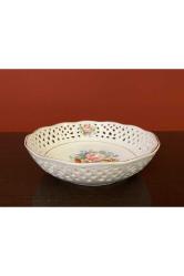 Mandarin el boyama ajurlu çukur tabak sunumluk 16 cm çapında