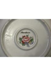 Mandarin el boyama ajurlu çukur tabak sunumluk 16 cm çapında