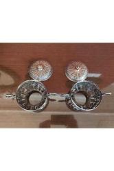 Bir çift gümüş kaplama kapaklı şekerlik