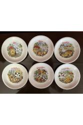 Fransız porselen peynir tabakları 16 cm çapında