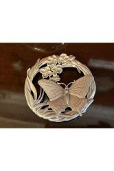 METAL KAPAĞI KELEBEK FİGÜRLÜ CAM KASE 7 CM ÇAPINDA