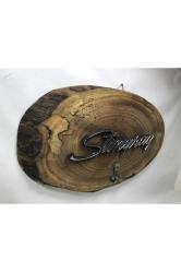 stingray amerikan arabası yazısından ahşap kaideli anahtarlık - 28,5 cm x 16 cm ölçülerinde