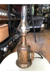 Fransız pirinç gaz lambasından abajur 30 cm boyunda