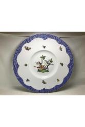 porland el boyama porselen servis tabağı 31 cm çapında