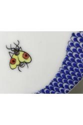 porland el boyama porselen servis tabağı 31 cm çapında