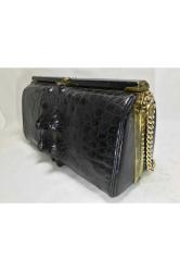 Timsah derisi çanta 23 cm 12 cm 9 cm ölçülerinde