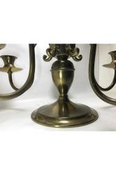 Avrupa pirinç şamdan 18,5 cm yüksekliğinde 33 cm genişliğinde