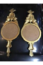 İtalyan ahşap el Oyması duvar aynaları 60 cm uzunluğunda