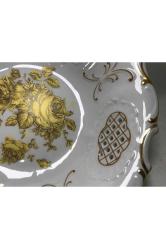 Pirken Hammer Çekoslovak Ajurlu Ve Gofreli Porselen Tabak 24 Cm Çapında