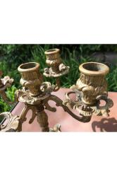 18,5 Cm Yüksekliğinde Pirinç Şamdan