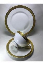 Altın Şeritli Trio - Çay Kahve Takımı