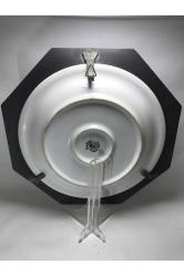 Zin Çerçeveli Fransız El Boyaması Porselen Duvar Tabağı 26 Cm Çapında