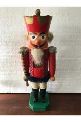 37 Cm Boyunda Ahşap Avrupa El Boyama Fındıkkıran