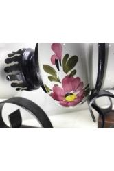 27 cm Yüksekliğinde Ahşap Kaideli Seramik Aplikler