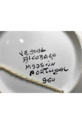 22,5 Cm Çapında Ajurlu El Boyama Portekiz Duvar Tabağı