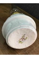 40 Cm Boyunda Fransız Gofreli Porselen Gaz Lambası