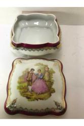 10,5 Cm X 10,5 Cm Ölçülerinde Fransız Limoges Bonboniyer