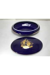 12 Cm Boyunda Fransız Limoges Kobalt Mavisi Bonboniyer