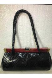 Yılan Derisi Ve Katalin Malzemeden Antika Çantası