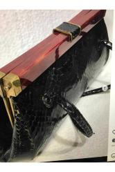 Yılan Derisi Ve Katalin Malzemeden Antika Çantası