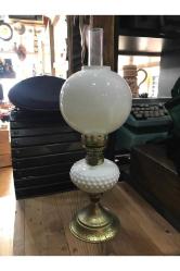 Opalin Camlı Fransız Gaz Lambası 39 Cm Yüksekliğinde