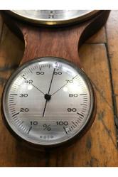 Ahşap Kaidesinde Alman Termometre Barometre 49 Cm Uzunluğunda