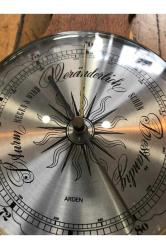 Ahşap Kaidesinde Alman Termometre Barometre 49 Cm Uzunluğunda