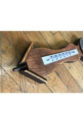 Ahşap Kaidesinde Alman Termometre Barometre 49 Cm Uzunluğunda