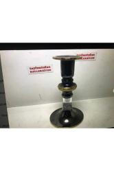 12,5 Cm Boyunda Pirinç Ve Cam Şamdan