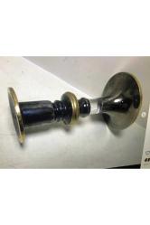 12,5 Cm Boyunda Pirinç Ve Cam Şamdan