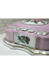 Fransız Limoges El Boyama Bonboniyer 11 Cm 11 Cm 3,5 Cm