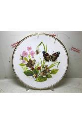 Caverswall England Red Admiral 21 Cm Çapında El Boyaması Duvar Tabağı