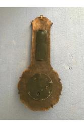 Alman Veranderlich Ahşap Kaidesinde Termometre Ve Barometre 40 Cm Yüksekliğinde