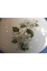 47 Cm Yüksekliğinde Ahşap Gövdeli Opalin Camlı Avrupa Abajur