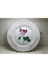 Kutusunda Hutschenreuther 25,5 Cm Çapında Gofreli Ve Ajurlu Duvar Tabağı