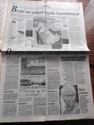 Cumhuriyet Gazetesi - Turkish Newspaper - 7 Şubat 2003 - Petrol için saldırının maliyeti 12.5 milyar dolar - Irak'a 200 Bin asker - tarihi karar kapalı oturumda alındı - AKP 50 fire verdi - CHP yetki tezkeresine hayır dedi - halka karşın savaş kararı - Zeki Triko'nun Atatürk havalimanındaki mayolu afişi olay oldu - keçileri kaçırmak üzere yazan İlhan Selçuk - Recep Tayyip Erdoğan'a göre Deniz Baykal iftiracı - Bülent Ecevit Atatürk savaşa karşı çıkardı dedi - yılların sanatçısı Müjdat gezen dostlarının yorumuyla tüm şiirlerini bir albümde topladı - Perran Kutman Fotoğrafı - Mehmet Ali Alabora Fotoğrafı - tüm yönleriyle Irak işgali harita -  Necip Hablemitoğlu'nun son çalışması Köstebek'te Fethullahçı istihbaratçılar anlatılıyor - Rauf Denktaş'ın yedi önerisi - Ankara Ticaret Odası Başkanı Sinan Aygün Rauf Denktaş'a destek için adadaydı - Hanım olan hizmetçinin ilk gösterimi Atatürk kültür merkezi'nde - Efes Pilsen geç açıldı - Fenerbahçe Ortega'nın menajerini uyardı - İlhan Mansız
