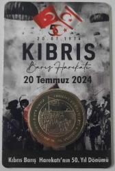 Kıbrıs Hatıra 5 TL - Kıbrıs Barış Harekâtı özel kapamasında