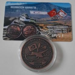 2024 Kıbrıs Barış Harekatı Hatıra Madalyonu Sertifikalı