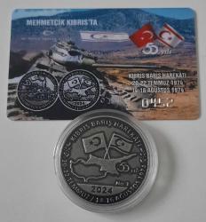 2024 Kıbrıs Barış Harekatı Hatıra Madalyonu Sertifikalı