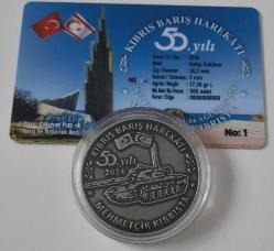 2024 Kıbrıs Barış Harekatı Hatıra Madalyonu Sertifikalı